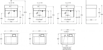 Тумба LOGICA подвесная 2 ящика 60 см, белоснежный