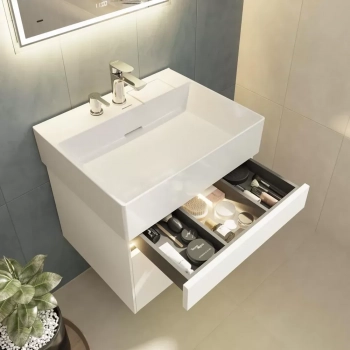 Тумба LOGICA подвесная 2 ящика 60 см, белоснежный