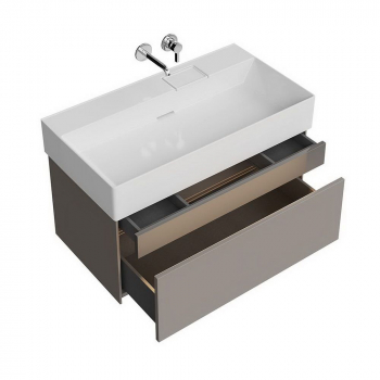 Тумба LOGICA подвесная 2 ящика 90 см, песчаный