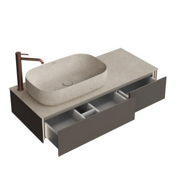 Тумба MAGICA подвесная 120, 2 ящика, вечерний серый матовый