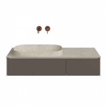 Тумба MAGICA подвесная 120, 2 ящика, вечерний серый матовый