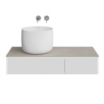 Тумба MAGICA подвесная 120, 2 ящика, утренний серый матовый