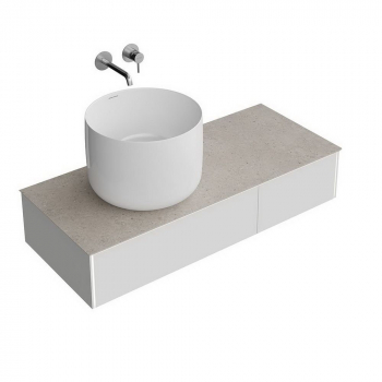 Тумба MAGICA подвесная 120, 2 ящика, утренний серый матовый