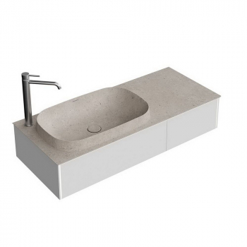 Тумба MAGICA подвесная 120, 2 ящика, утренний серый матовый