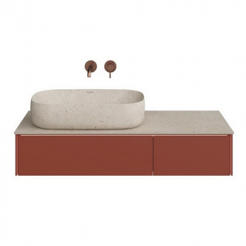 Тумба MAGICA подвесная 120, 2 ящика, венецианский красный матовый