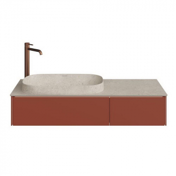 Тумба MAGICA подвесная 120, 2 ящика, венецианский красный матовый