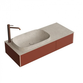 Тумба MAGICA подвесная 120, 2 ящика, венецианский красный матовый