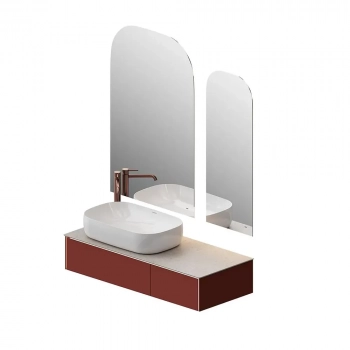 Тумба MAGICA подвесная 120, 2 ящика, венецианский красный матовый