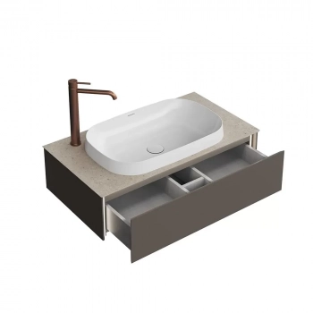 Тумба MAGICA подвесная 90, 1 ящик, вечерний серый матовый