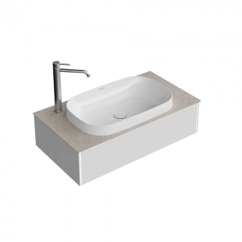 Тумба MAGICA подвесная 90, 1 ящик, утренний серый матовый