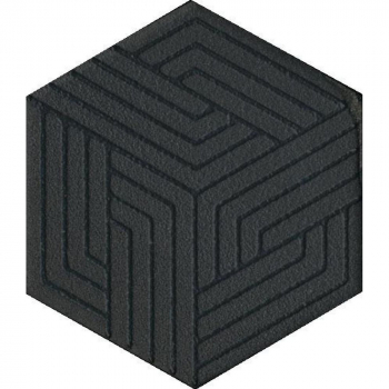 Декор Агуста черный 6x5,2