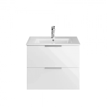 Тумба PIANO Forte подвесная 65 см, 2 ящика, белый глянцевый