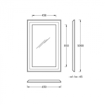 Зеркало PLAZA Classic 65, капучино матовое