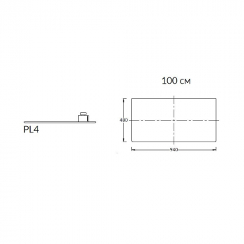 Спец. изделие декоративное без отверстий Фондамента 100 см, серый натуральный
