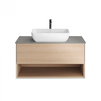 Тумба PLAZA Modern подвесная 100 дуб виченца 1 ящик + полка