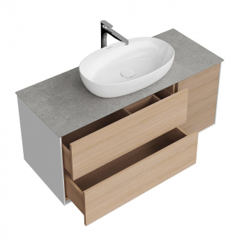 Тумба PLAZA Modern подвесная 120 дуб виченца 3 ящика