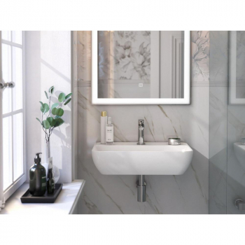 Раковина PLAZA подвесная 55, белая глянцевая