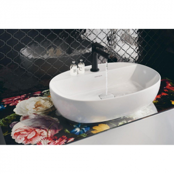 Раковина PLAZA накладная 60, белая глянцевая