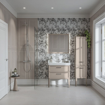 Пенал POMPEI напольный\подвесной 150, камео бежевый глянцевый