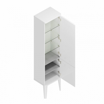 Пенал POMPEI напольный\подвесной 150, белый глянцевый