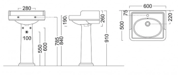 Пьедестал POMPEI, белый глянцевый