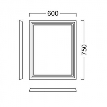 Зеркало POMPEI 60, камео бежевый глянцевый