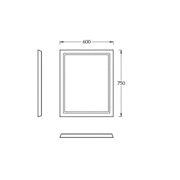 Зеркало POMPEI 60, белое глянцевое