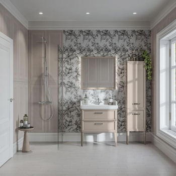 Зеркало POMPEI 80, камео бежевый глянцевый