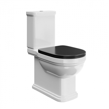 Сиденье POMPEI для напольного унитаза, черное глянцевое