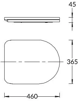Сиденье POMPEI для напольного унитаза, белое глянцевое