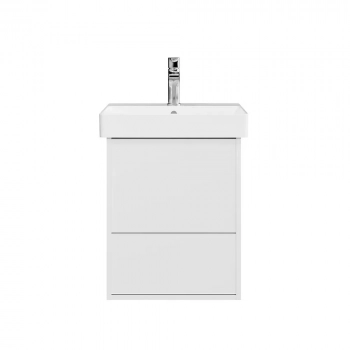 Тумба PRO подвесная 2 ящика 50, белая матовая