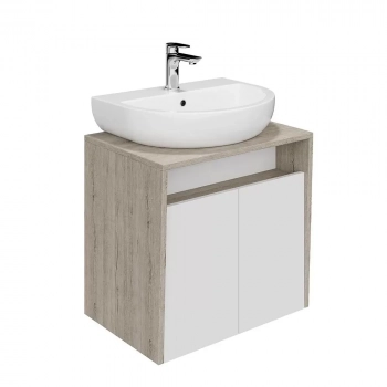 Тумба PRO подвесная 2 дверцы 60, белая глянцевая