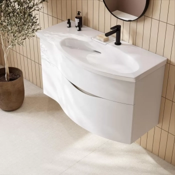 Тумба RIVA 100 см правая, белая матовая