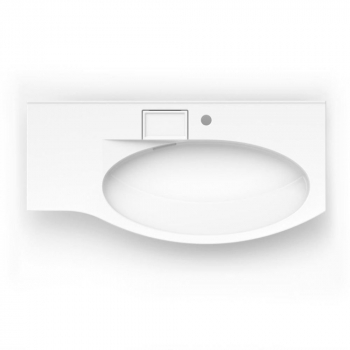 Раковина RIVA мебельная правая с крепежом 100, белая глянцевая