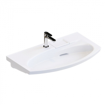 Раковина RIVA мебельная с крепежом 80, белая глянцевая