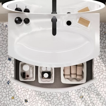 Раковина RIVA мебельная с крепежом 80, белая глянцевая