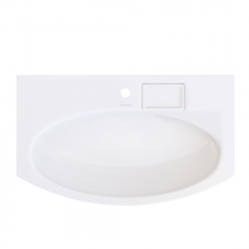 Раковина RIVA мебельная с крепежом 80, белая глянцевая