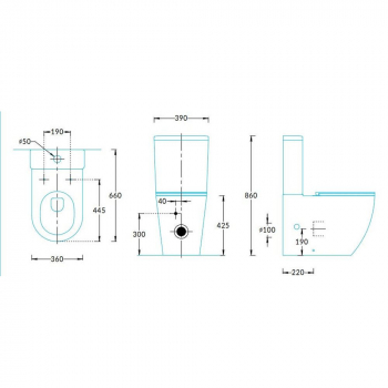 Бачок для напольного унитаза SFERA c арматурой, белый глянцевый