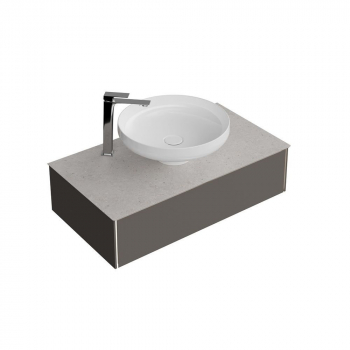 Спец. изделие декоративное для накладных раковин SAFI Риккарди 90 см, серый светлый матовый