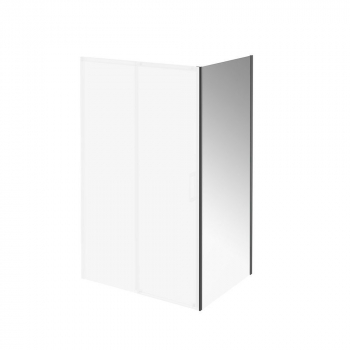 Душевая боковая панель VETRO, 90х195, матовый черный