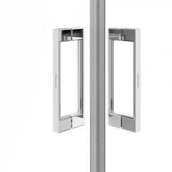 Душевой уголок VETRO, раздвижной, квадратный, 90х90х195, хром