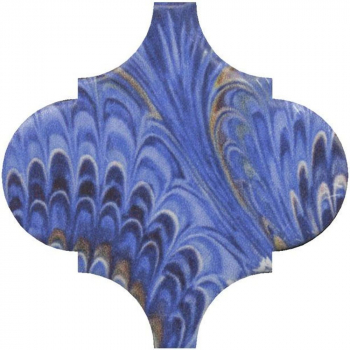 Декор Арабески Венеция синий матовый 6,5x6,5x0,69