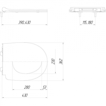 Сиденье XPRO slim с микролифтом, белое глянцевое